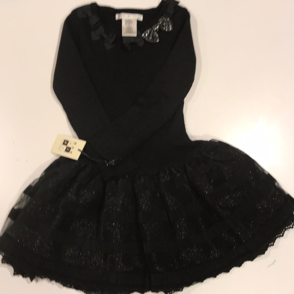 Kids black sweater dress